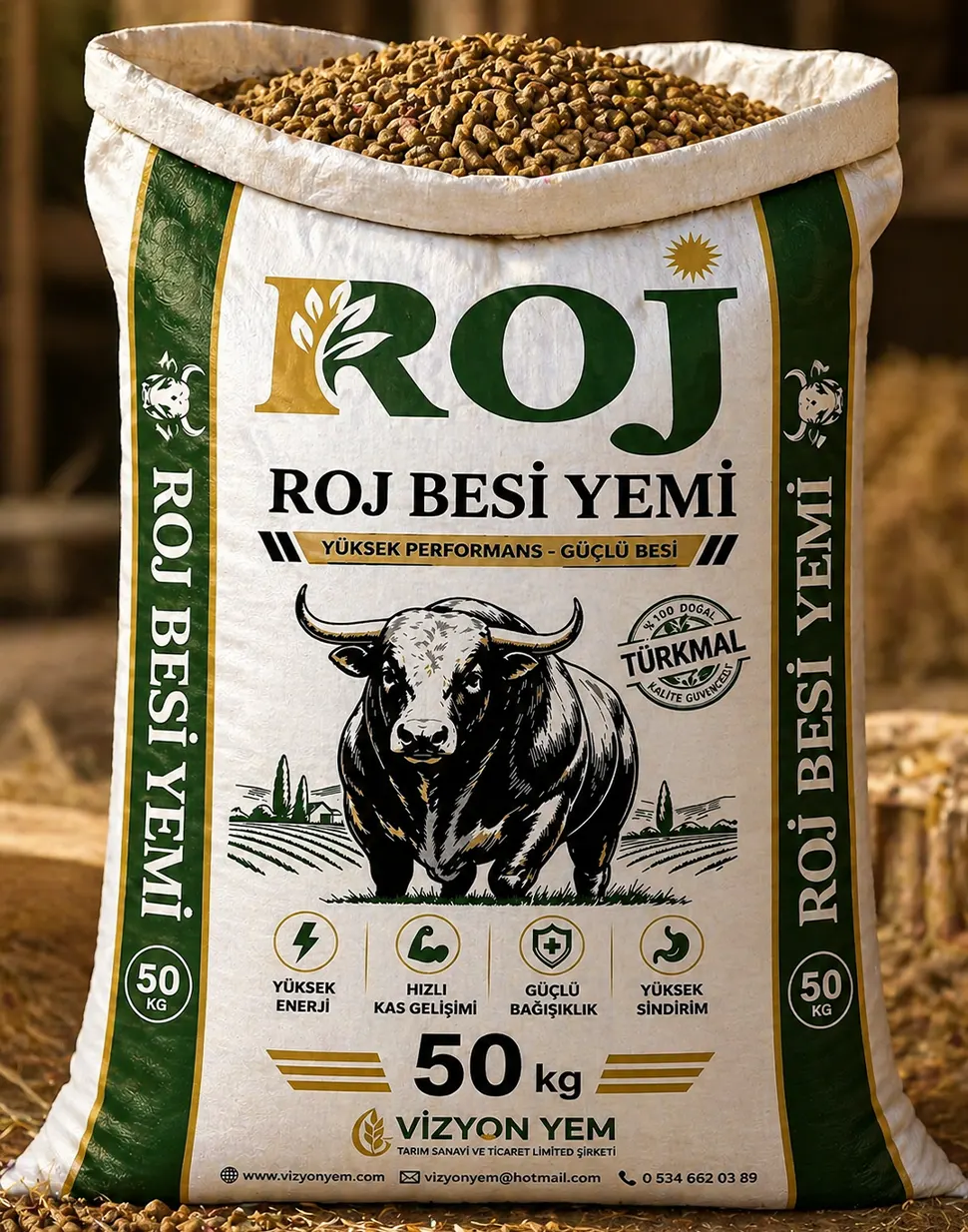 Roj Besi 50 kapak roj besi yemi büyükbaş hayvan yemi