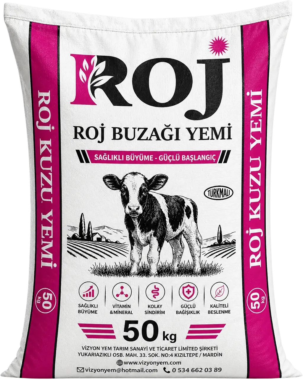 Roj Büyüme 50 roj buzağı yemi kaliteli buzağı yemi